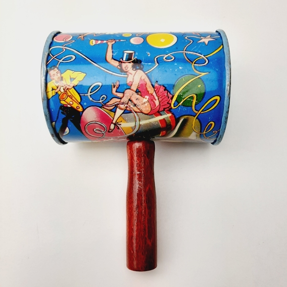 🍒 Vintage New Year's Eve Party Tin Litho Noise Maker Celebration - Picture 2 of 9